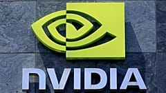 A sign for a Nvidia building is shown in Santa Clara, Calif., May 31, 2023.