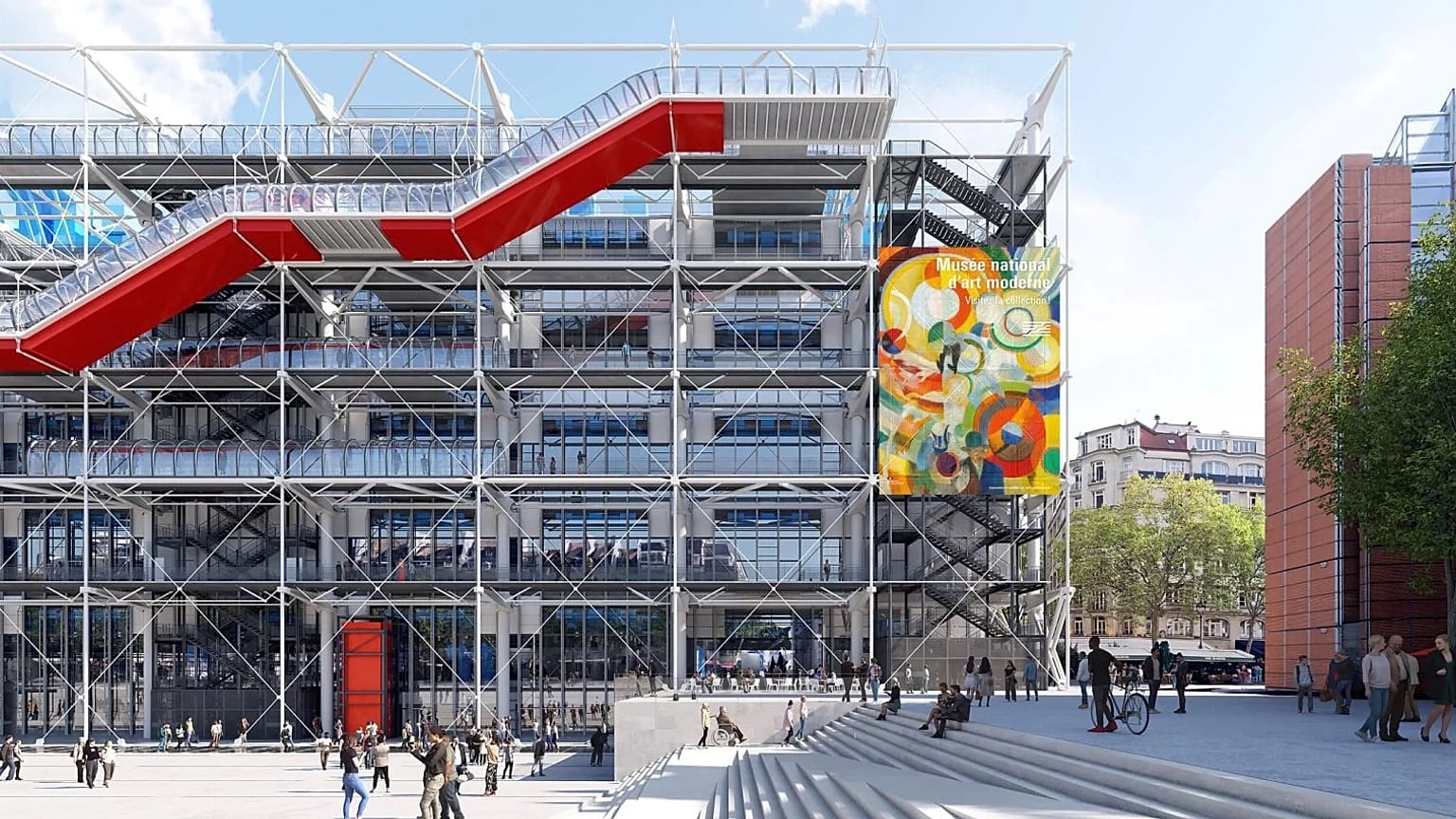 The Pompidou Centre is known for its groundbreaking "inside out" structure