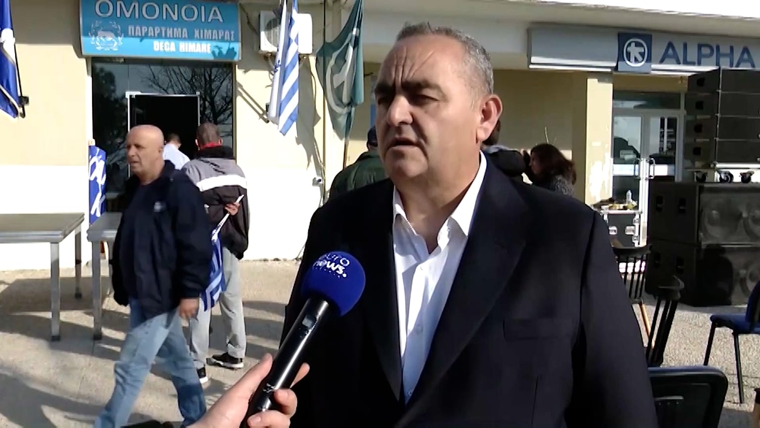 Dhionisios Alfred Beleris outside Albania's Tirana court of appeals on Tuesday, 25 June, 2024.