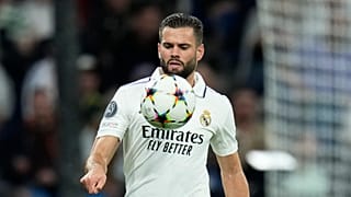 ناتشو فرنانديز في ملعب سانتياغو برنابيو في مدريد، إسبانيا
