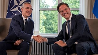 NATO Secretary General Jens Stoltenberg and Dutch Prime Minister Mark Rutte