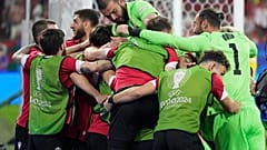 Οι παίκτες της Γεωργίας πανηγυρίζουν