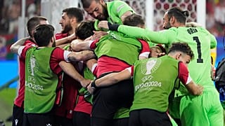 Οι παίκτες της Γεωργίας πανηγυρίζουν