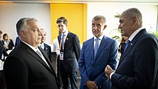 Orbán Viktor Andrej Babissal és Janez Jansával tavaly Budapesten