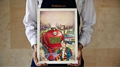 A capa original de Harry Potter e a Pedra Filosofal em aquarela