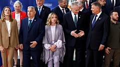 Staats- und Regierungschefs, in der Mitte Giorgia Meloni.