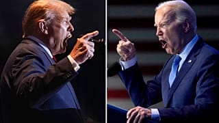 Esta combinación de fotografías tomadas en Carolina del Sur, muestra a Donald Trump, a la izquierda, el 24 de febrero de 2024, y a Joe Biden el 27 de enero de 2024.