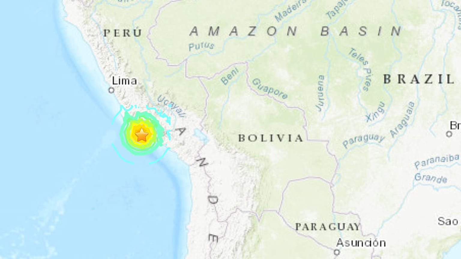 Ekran görüntüsü, USGS web sitesinden alınmıştır