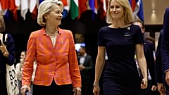 Fotografía de archivo de Von der Leyen y Kallas durante una cumbre europea en Bruselas el 28 de junio de 2024.