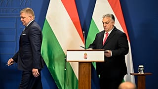 Robert Fico szlovák-, és Orbán Viktor magyar miniszterelnök