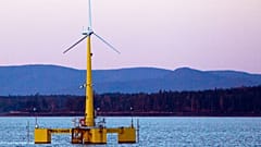 America's first floating wind turbine off the coast of Castine, Maine, pictured 2013.