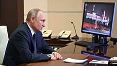 Rusya Devlet Başkanı Vladimir Putin Güvenlik Konseyi'nin daimi üyeleriyle toplantıda, 4 Mart 2022