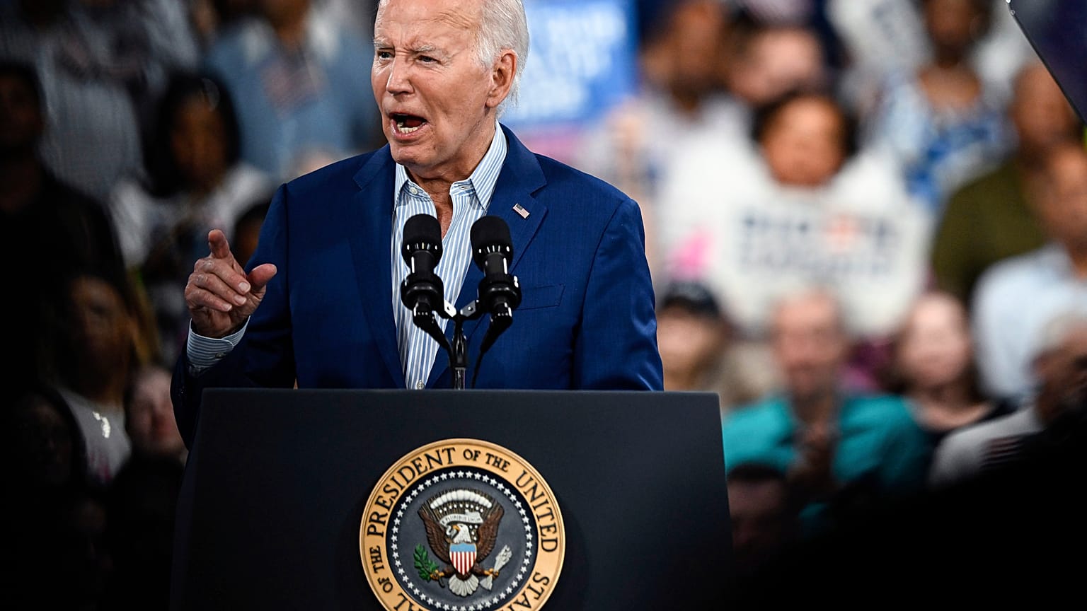 ABD Başkanı Joe Biden Raleigh'de bir kampanya mitinginde konuşuyor, Kuzey Carolina, ABD, Haziran 28, 2024. (Fotoğraf: AP)