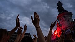 Manifestación contra la extrema derecha en Francia.