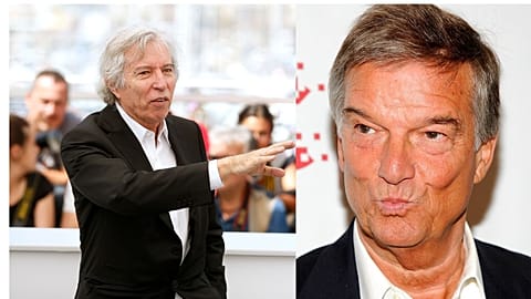 FILE: French film directors Jacques Doillon (left) at 70th Cannes Film Festival. Benoît Jacquot (right) at screening of "Farewell, My Queen" in New York, 2012.