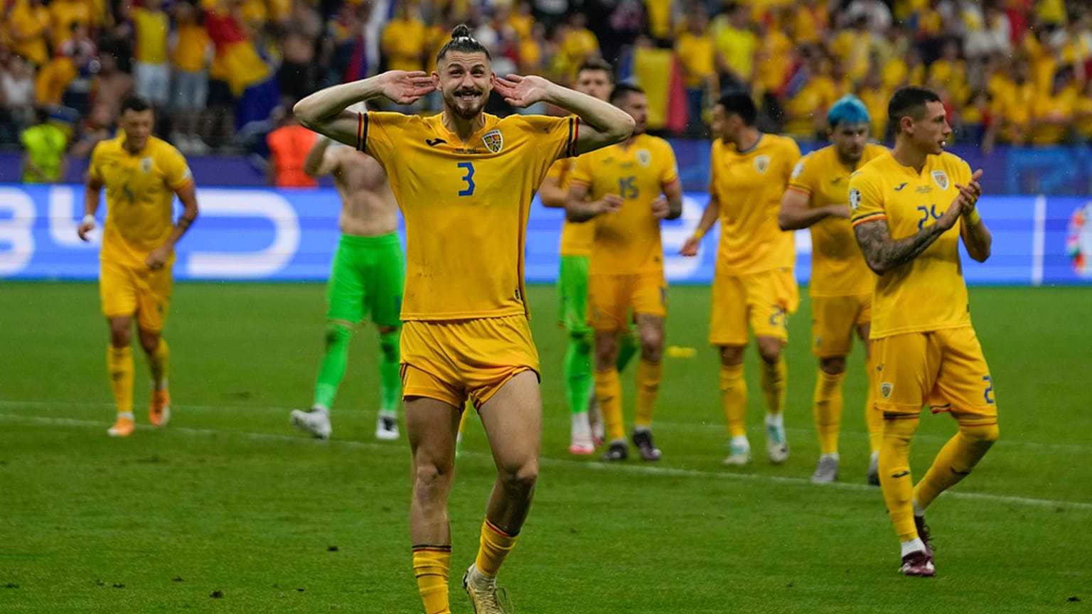 Imagen de los jugadores de Rumanía en la Eurocopa 2024.