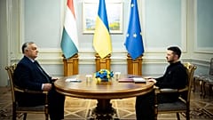 Ukrainian President Volodymyr Zelenskyy and Hungarian Prime Minister Viktor Orban hold a meeting in Kyiv, 2 July 2024