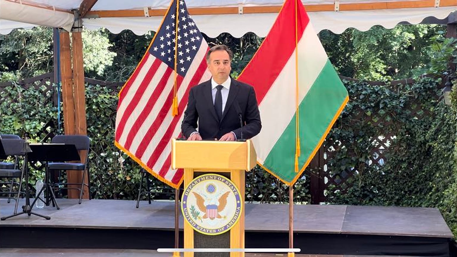 David Pressman beszédet mond - Budapest, 2024. július 2. 