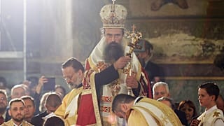 Le nouveau patriarche, Danaïl, avait soutenu l'invasion russe en Ukraine, dans un long message vidéo diffusé en 2023, Sofia, 30 juin 2024.