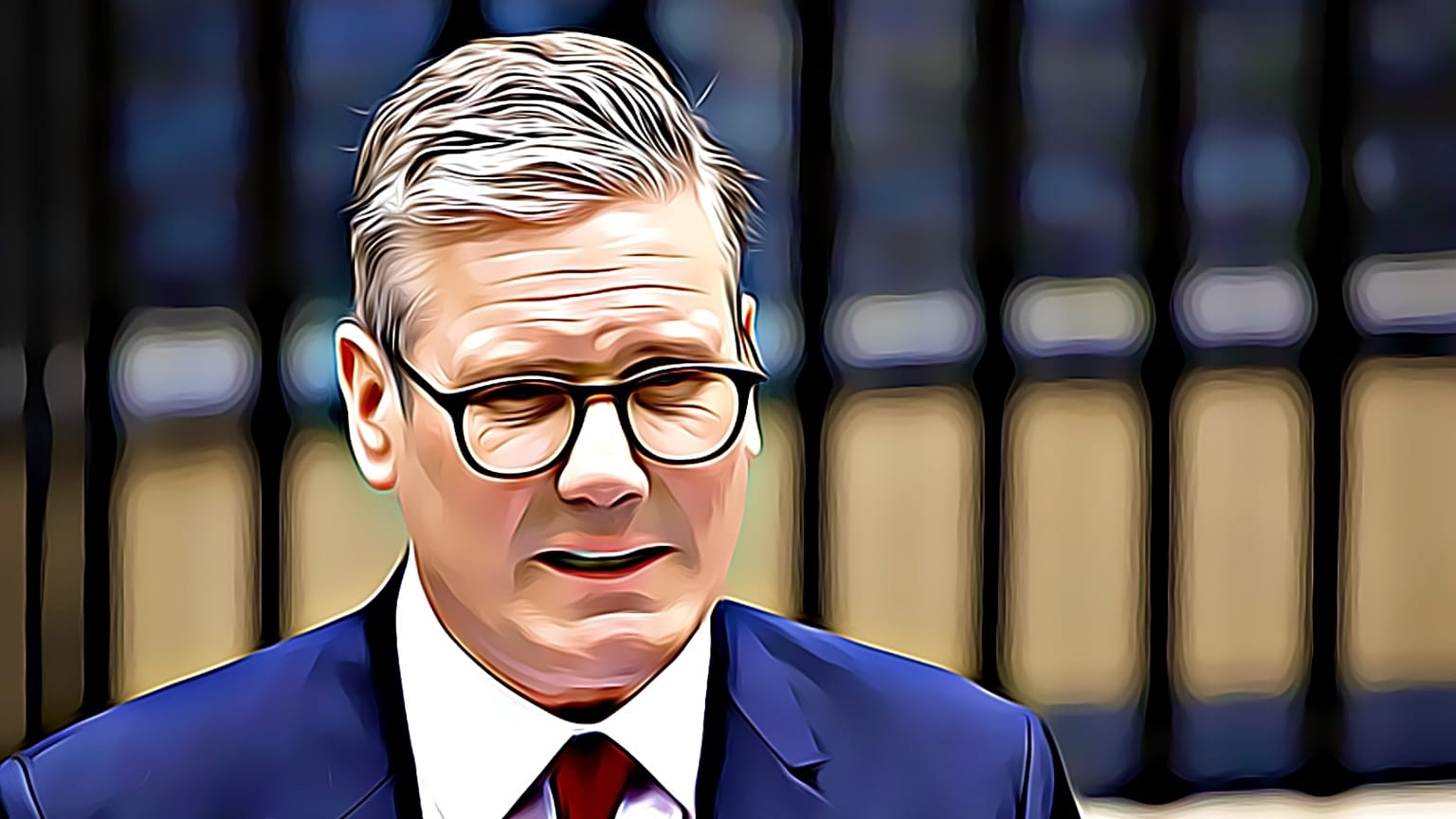 Keir Starmer a Downing Street 10. előtt, 2024 július 5-én