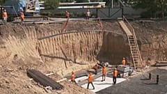 Zaporijya'da inşaat halindeki bir yeraltı okulu, 4 Temmuz 2024