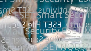 سيدة أمام شاشة كمبيوتر أثناء معرض  CeBIT الذي تحتضنه مدينة هانوفر الألمانية كل سنة. التاريخ: 2 مارس 2009