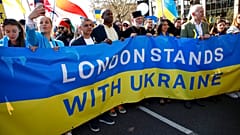 David Lammy lors d'une manifestation de soutien à L'Ukraine