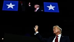 Former US President Donald Trump speaks at the 2024 Republican National Convention.