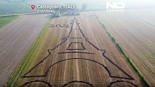 O artista plástico italiano Dario Gambarin faz homenagem aos próximos Jogos Olímpicos