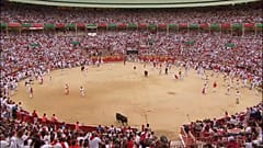 In Madrid ist ein Stierrennen veranstaltet worden. 