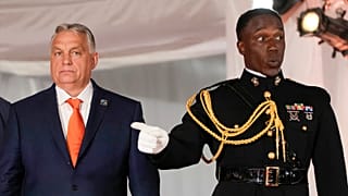 Hungary's Prime Minister Viktor Orban arrives at an event commemorating the alliance's 75th anniversary at the NATO summit in Washington, 9 July 2024