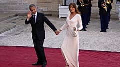 L'ex presidente francese Nicolas Sarkozy e sua moglie Carla Bruni alla cena di Stato organizzata dal presidente Joe Biden, sabato 8 giugno 2024