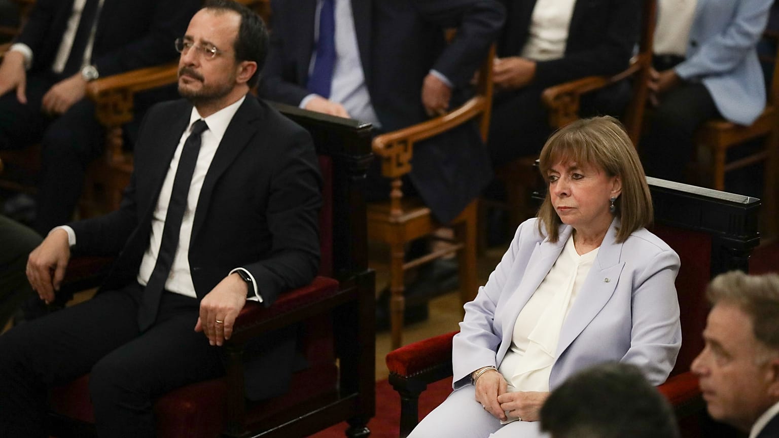 Νίκος Χριστοδουλίδης και Κατερίνα Σακελλαροπούλου