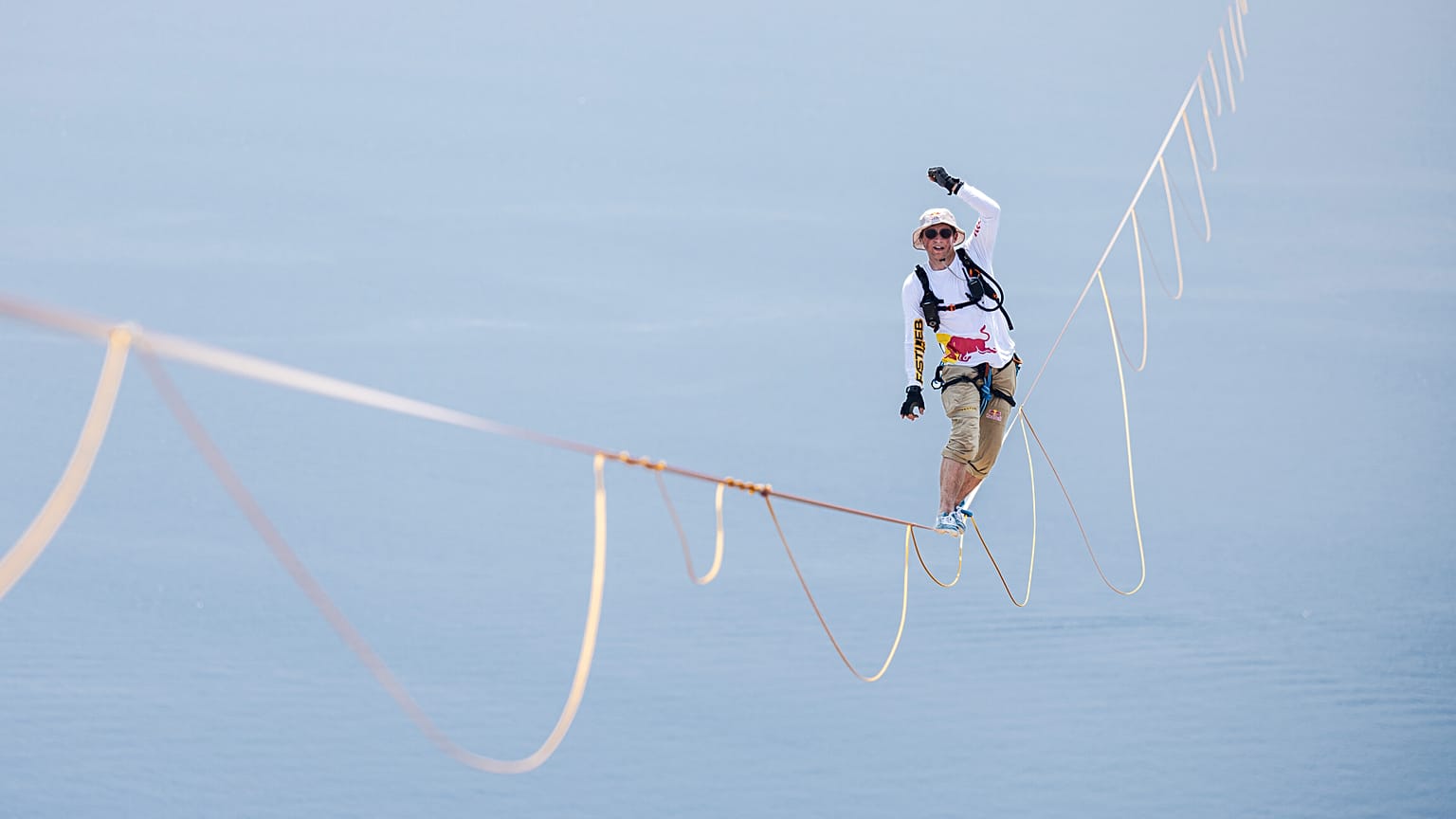 Daredevil: Jaan Roose performs during his journey across the Messina Crossing
