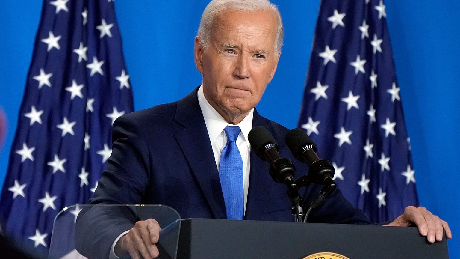 US-Präsident Joe Biden bei dem NATO-Gipfel in Washington, Juli 2024.