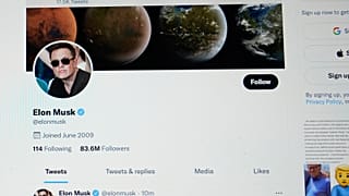 Die X-Seite von Elon Musk.
