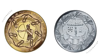 Το νέο νόμισμα των 5 ευρώ της Πορτογαλίας.