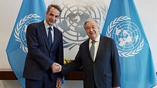 Κυριάκος Μητσοτάκης με Αντόνιο Γκουτέρες
