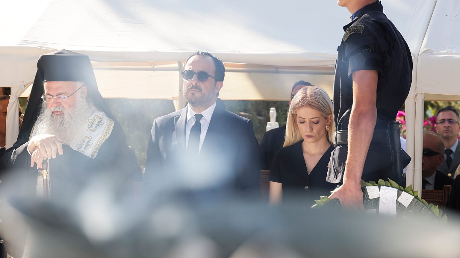 Ο Πρόεδρος της Κυπριακής Δημοκρατίας, η Πρόεδρος της Κυπριακής Βουλής και ο Αρχιεπίσκοπος Κύπρου