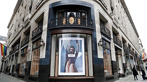 A view of the Burberry store on Regents Street, in London, Thursday, July 16, 2020.