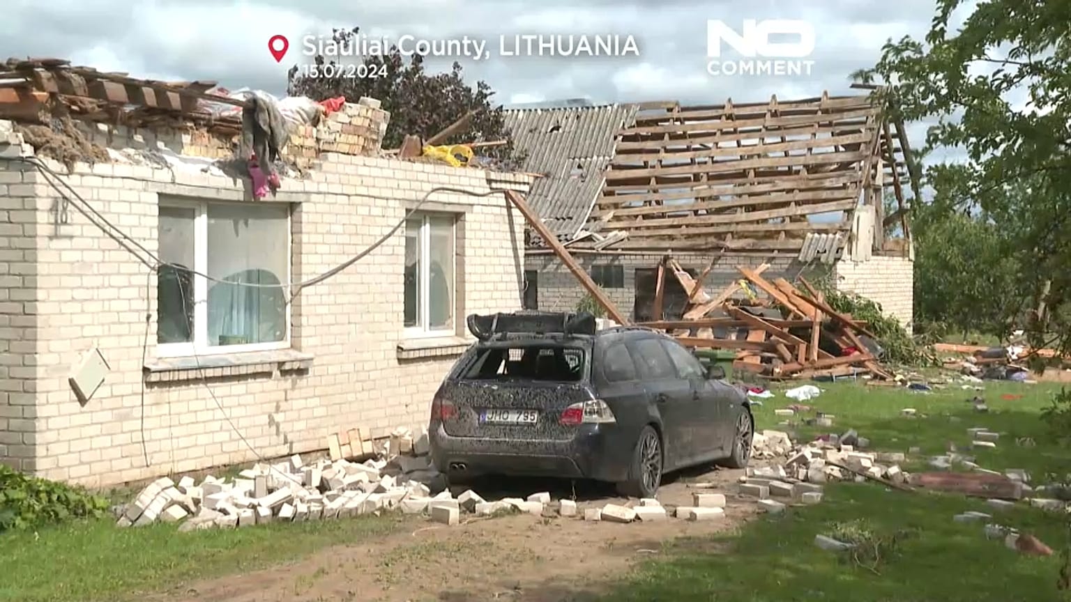 Une violente tornade a frappé Šiauliai en Lituanie