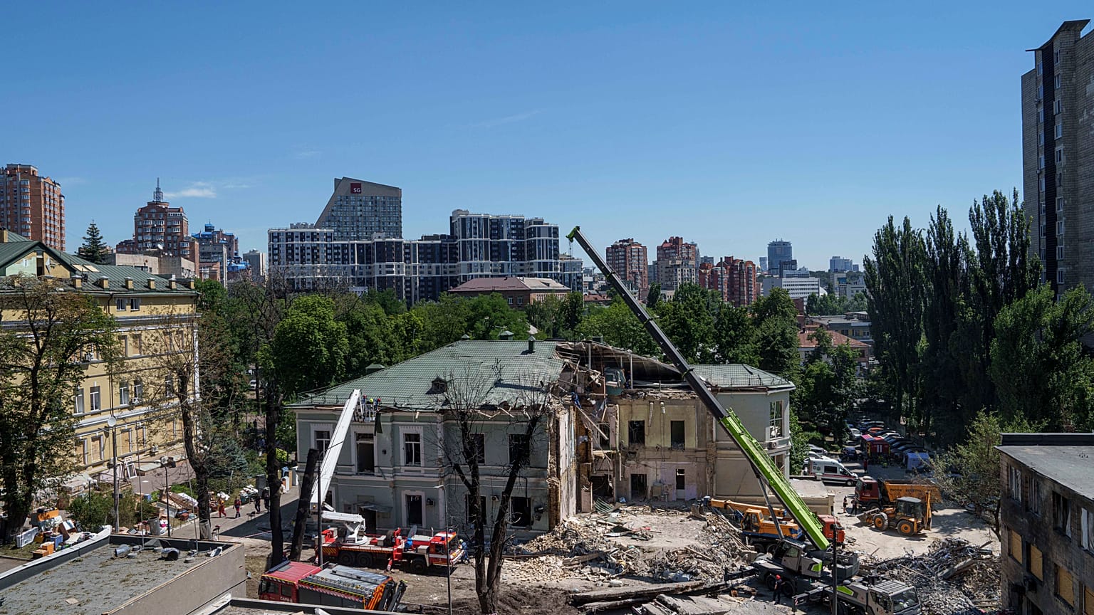L'ospedale pediatrico di Kiev centrato da un bombardamento lo scorso 8 luglio