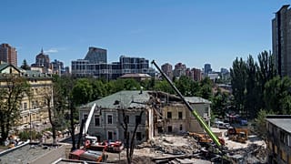 A kijevi gyermekkórház, amelyet orosz találat ért 2024. július 8-án