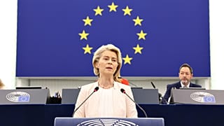 Ursula von der Leyen pronunció su discurso de reelección ante el Parlamento Europeo en Estrasburgo.
