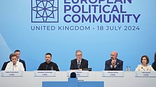 Cimeira da Comunidade Política Europeia no Palácio Blenheim em Woodstock, Inglaterra