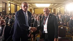 İbrahim Hacıosmanoğlu (solda) ve eski başkan Mehmet Büyükekşi