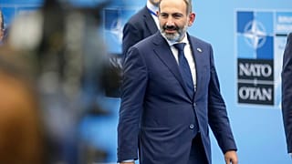 نیکول پاشینیان، نخست وزیر ارمنستان در نشست ناتو، سال ۲۰۱۸ میلادی