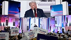 المرشح الرئاسي الجمهوري والرئيس السابق دونالد ترامب يتحدث خلال اليوم الأخير من المؤتمر الوطني للحزب الجمهوري (18 يوليو 2024) في ويسكونسن، الولايات المتحدة