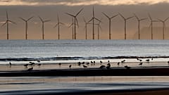 A wind farm off Hartlepool on England's North Sea coast
