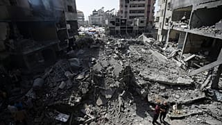 Edifici distrutti a Gaza, immagine d'archivio